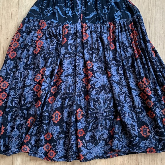 Free People Intimately Wildest Dreams Floral Shoulder Tie Mini Dress Whimsigoth - Picture 4 of 9